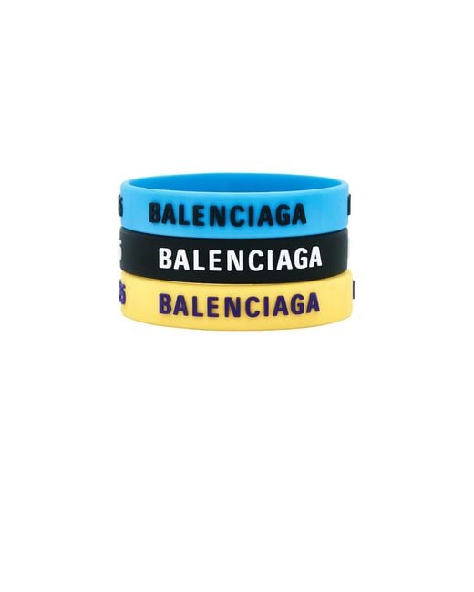 Balenciaga Blue Limited Bracelet Set Of 3