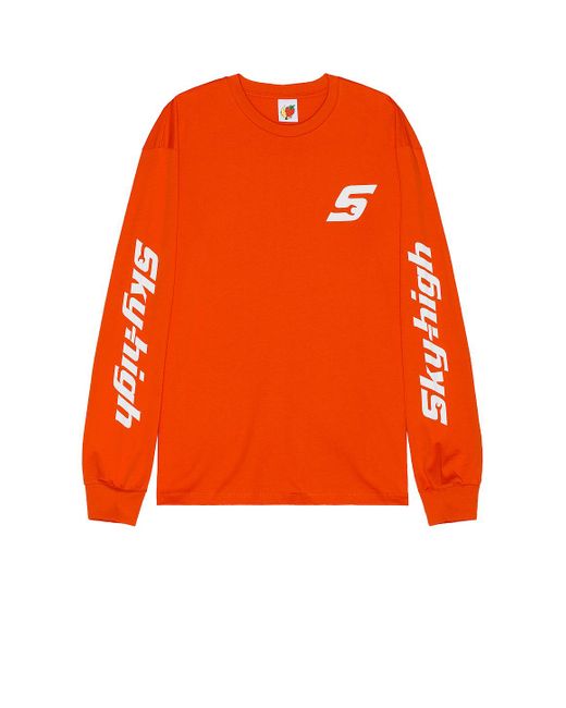 Sky High Farm Orange Construction Logo #3 Long Sleeve T Shirt for men