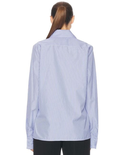 Saint Laurent Blue Button Up Top