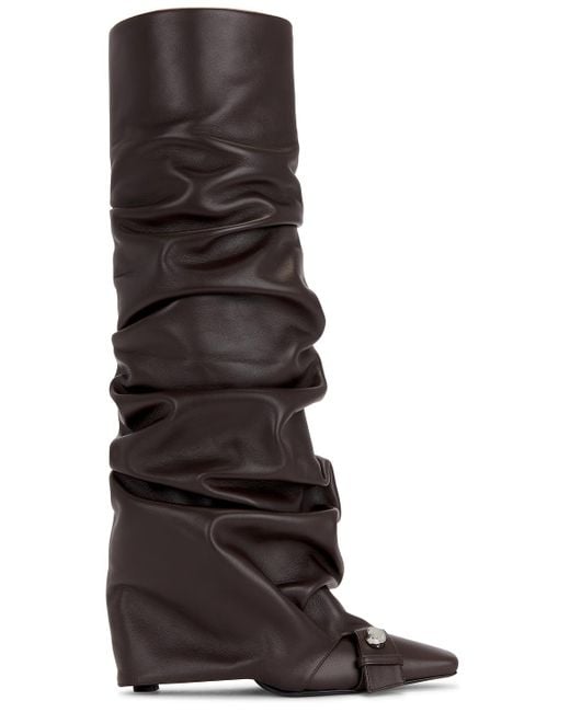 The Attico Black Juno 95Mm Knee High Boot