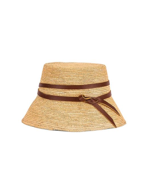 Sensi Studio Lamp Shade Leather Band Hat In Beige Cognac Natural Lyst Sensi Studio Lamp Shade Leather Band, Studio Lamp Shades