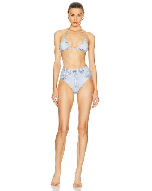 DIESEL Blue Denim Print Swim Bottom