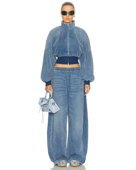 Alexander Wang Blue Funnel Neck Jacket