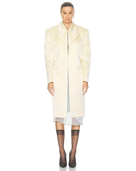 Givenchy White Notched Lapel Coat