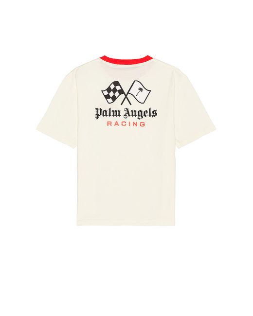 Palm Angels White X Formula 1 Racing Monogram Tee for men