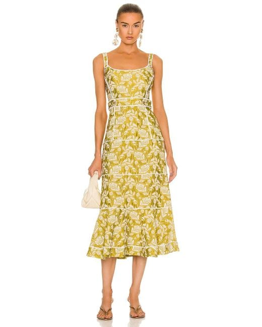 Alexis Yellow Bond Midi Dress