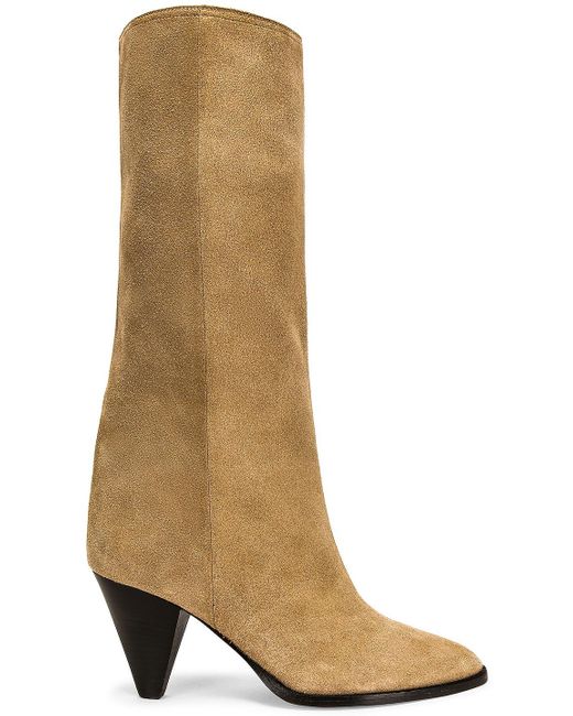 Isabel Marant Suede Rouxy Boot in Beige (Natural) | Lyst
