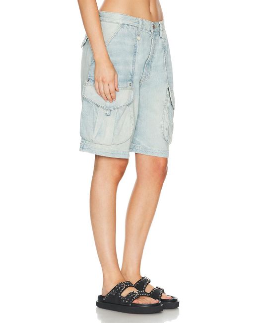 R13 Blue Multipocket Relaxed Short