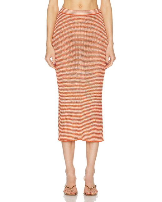 Calle Del Mar Multicolor Ribbed Skirt