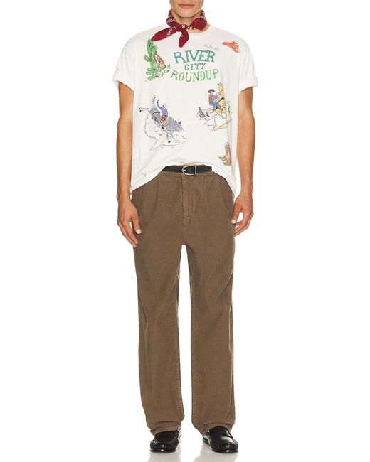 Bode Brown River City Tee for men