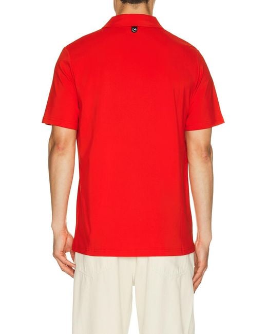 Malbon Red Fairway Polo for men
