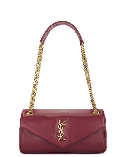 Saint Laurent Red Medium Calypso Chain Bag