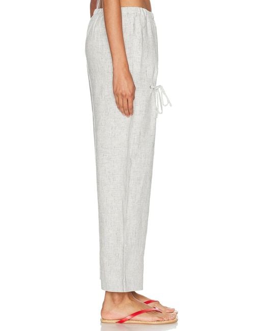Deiji Studios White Eyelet Pant