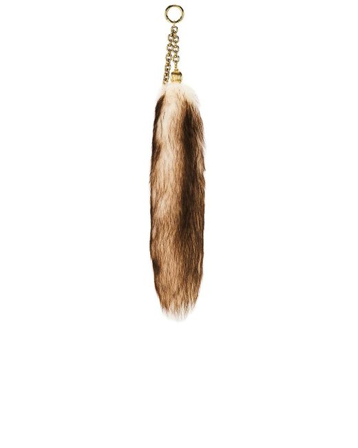 Chloé White Shearling Fur Keychain