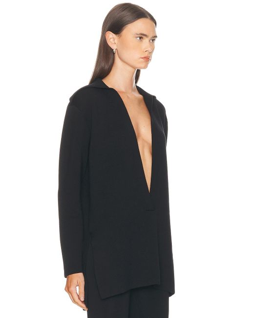 Brandon Maxwell Black The Luma Top