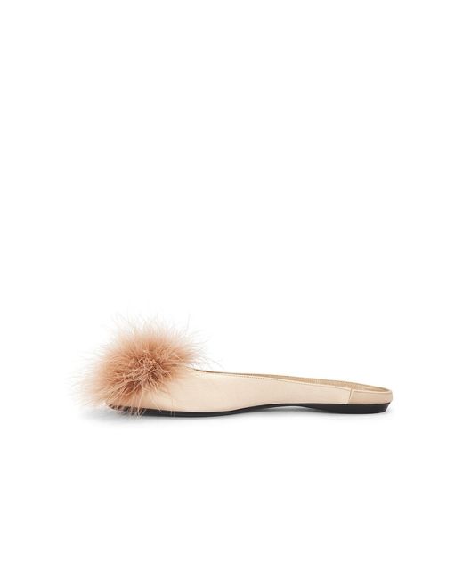 Saint Laurent White Lido Flat Mule