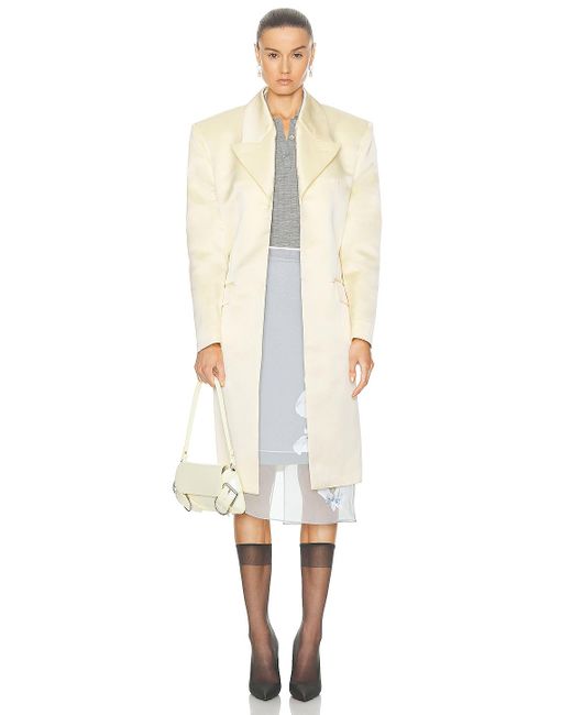 Givenchy White Notched Lapel Coat