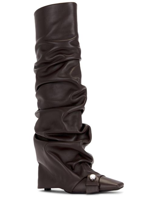 The Attico Black Juno 95Mm Knee High Boot
