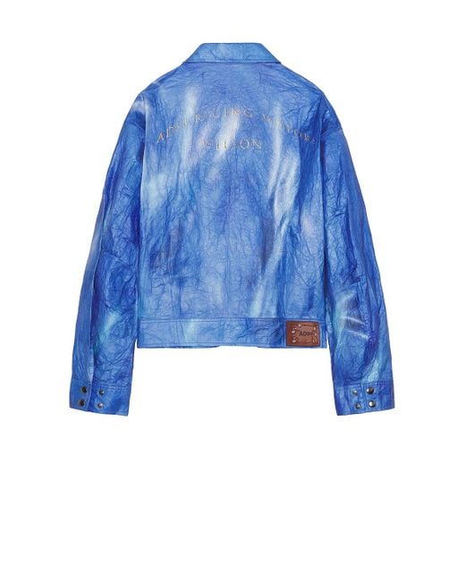 【Andersson Bell】 UNISEX WILSON PRINTED TYVEK JACKET Blue Wilson Printed Tyvek Jacket by Andersson Bell on Sale