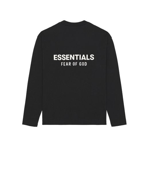 Fear Of God Black Classic Fit Long Sleeve Tee for men