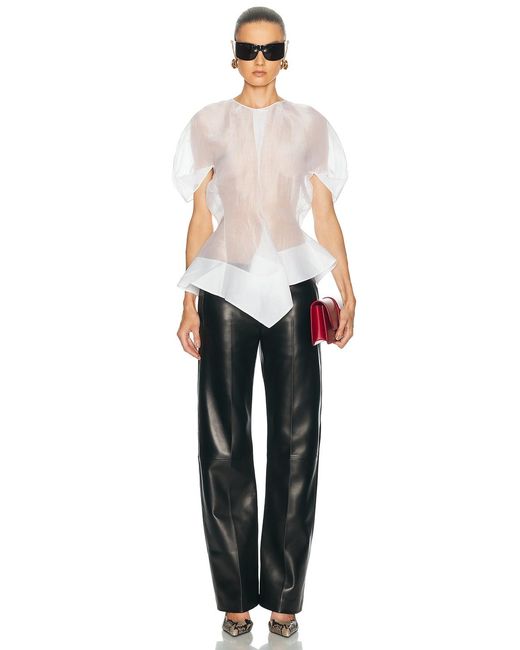Khaite Black Mita Leather Pant
