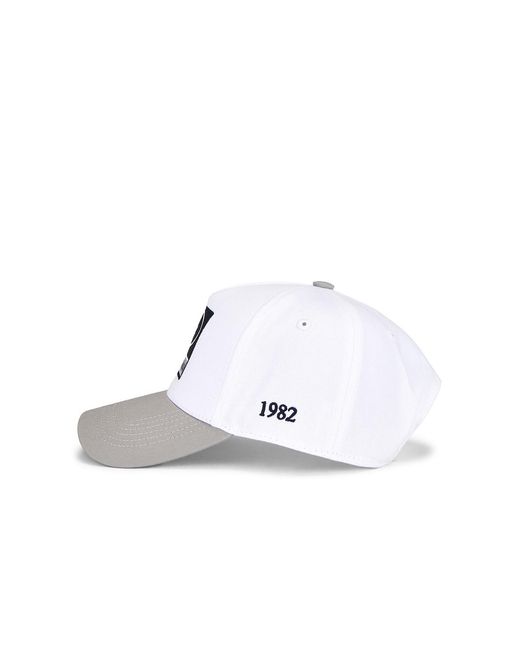 Siegelman Stable Gray Patched Five Panel Hat for men