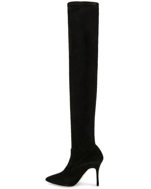 Manolo Blahnik Black Pascalarehi 105 Suede Boot