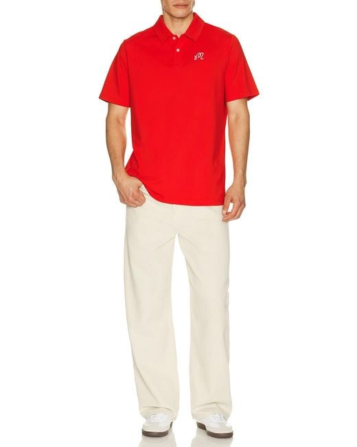 Malbon Red Fairway Polo for men