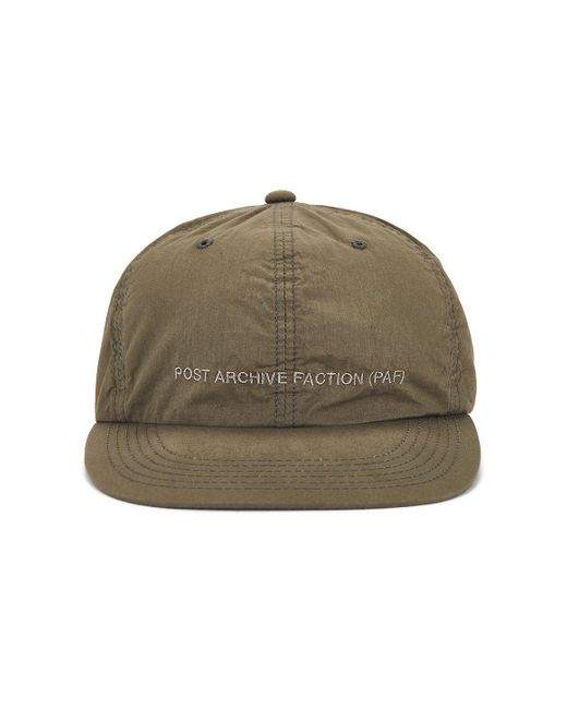 Post Archive Faction PAF Green 8.0 Logo Cap Right for men