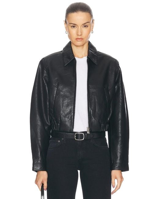 Agolde Black X Shoreditch Ski Club Essie Cropped Jacket