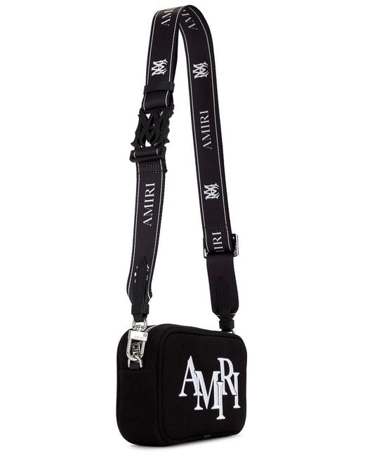 Amiri Black Staggered Camera Case for men