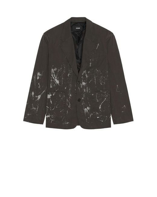 we11done Black Painted Jacket for men