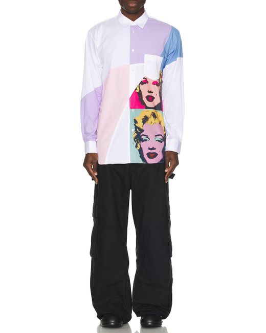 Comme des Garçons White X Andy Warhol Shirt for men