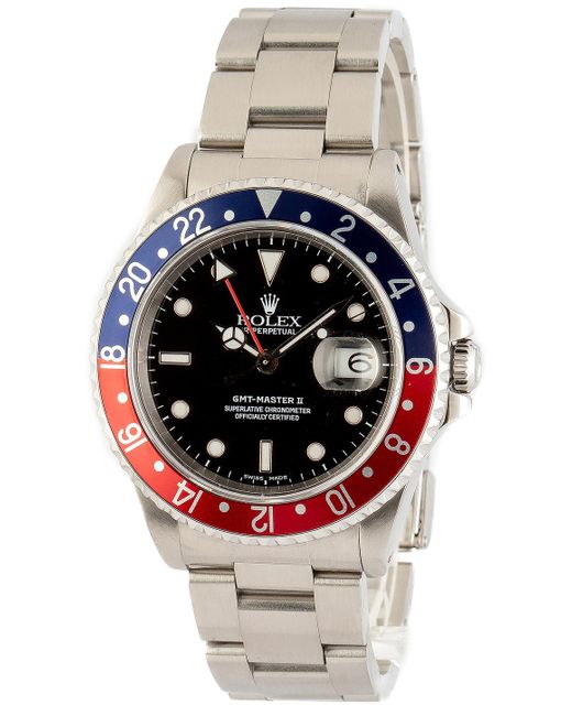 Bob's Watches Gray X Fwrd Renew Rolex Gmt-master Ii Ref 16710t Pepsi for men