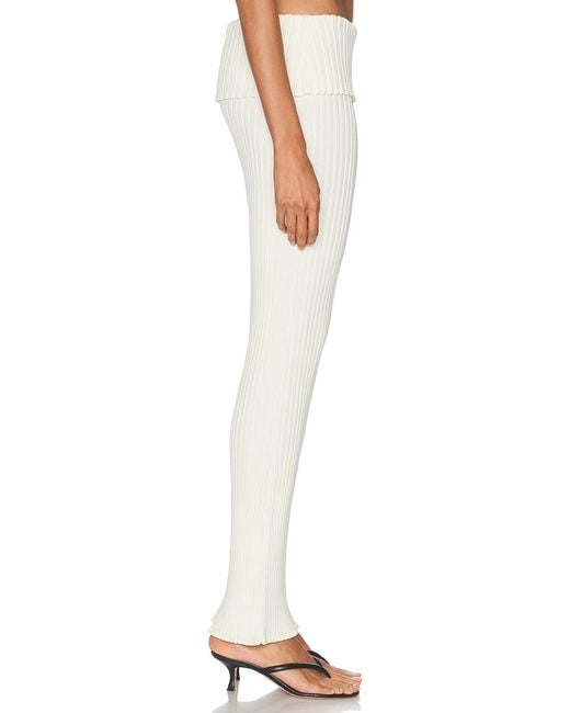 SAME White Ribbed Knit Maxi Skirt