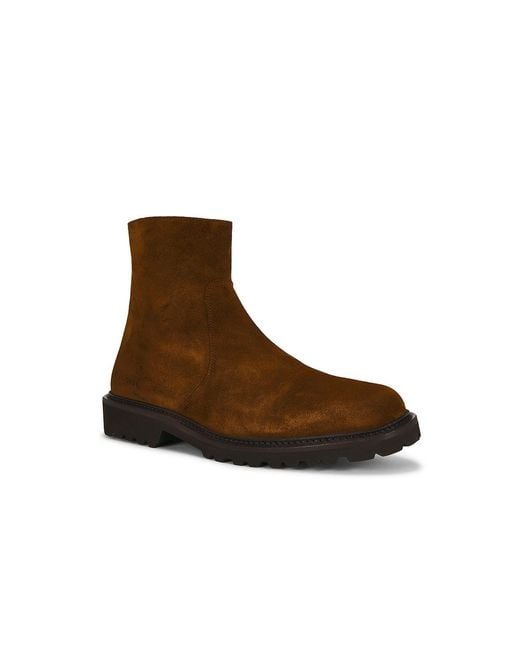 Common Projects Brown Suede Zipper Boot Piuma for men