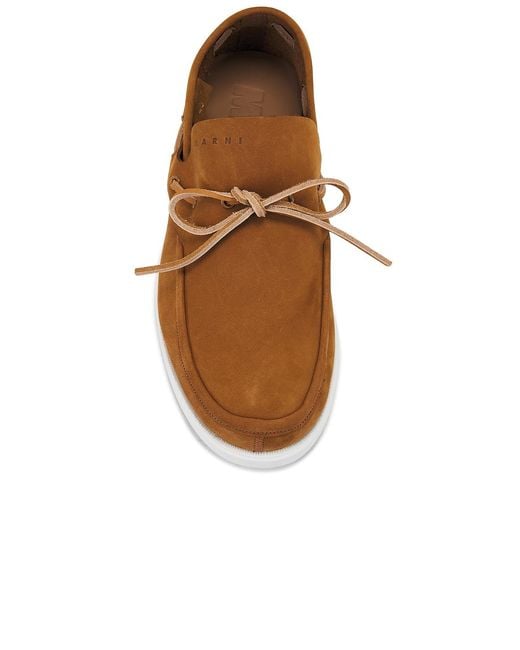 Marni Brown Moccasin Flat
