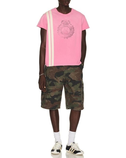 424 Pink Capped Thermal Tee for men