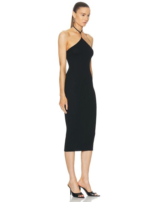 Amiri Black Vertical Midi Dress