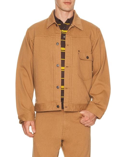 Beams Plus Brown Digger Jacket Oc Pique for men