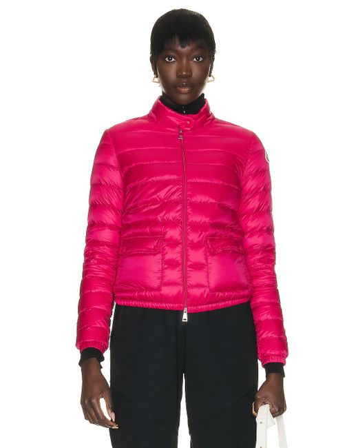 Moncler Lans Jacket in Pink | Lyst