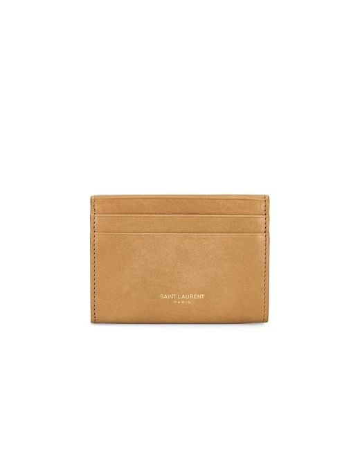 Saint Laurent Natural Flap Card Case