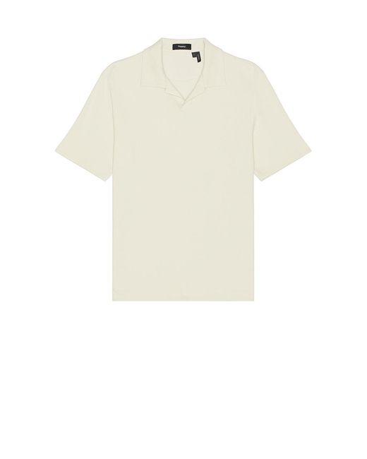 Theory Soft Waffle Short Sleeve Polo in White for Men | Lyst