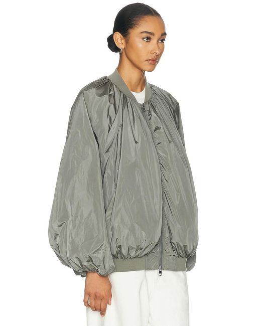 Agolde Gray Raffi Bomber Jacket