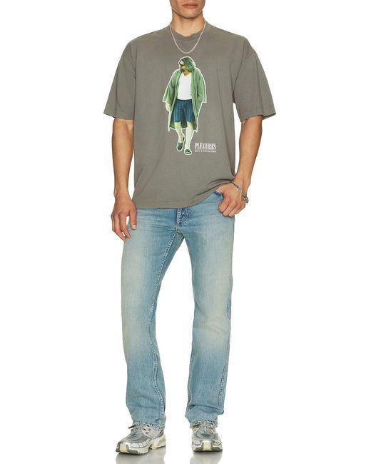 Pleasures Gray Dude Tee for men