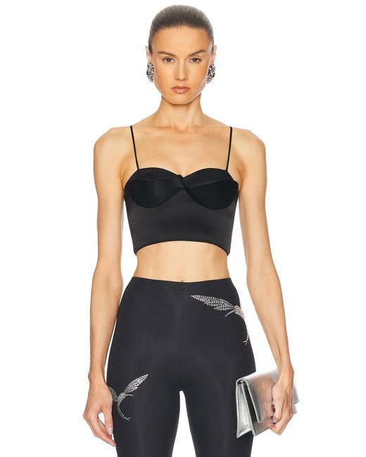 David Koma Balconette Bra Top in Blue | Lyst