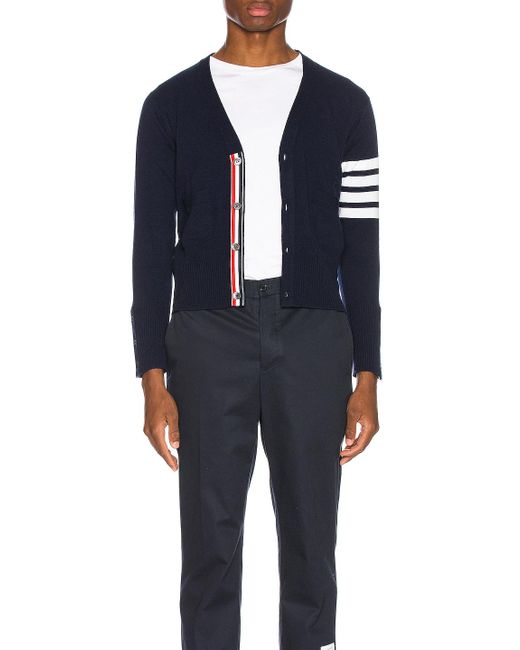 thom browne cardigan navy
