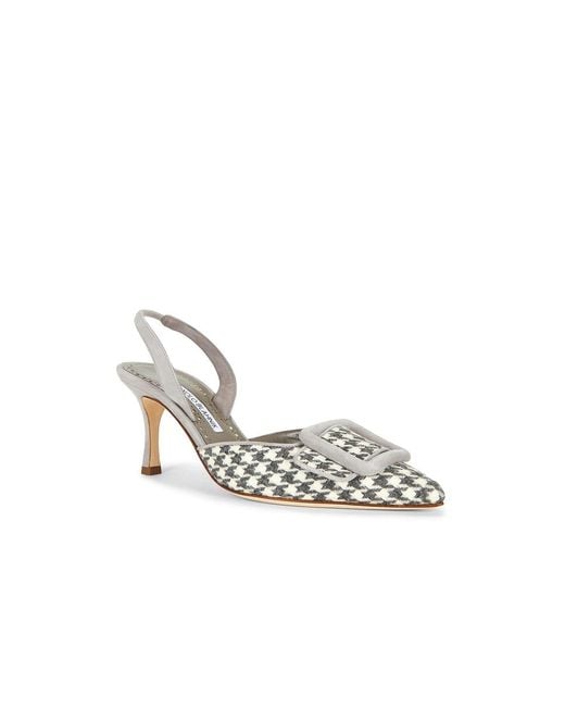 Manolo Blahnik Metallic Mayslibi 70 Pump