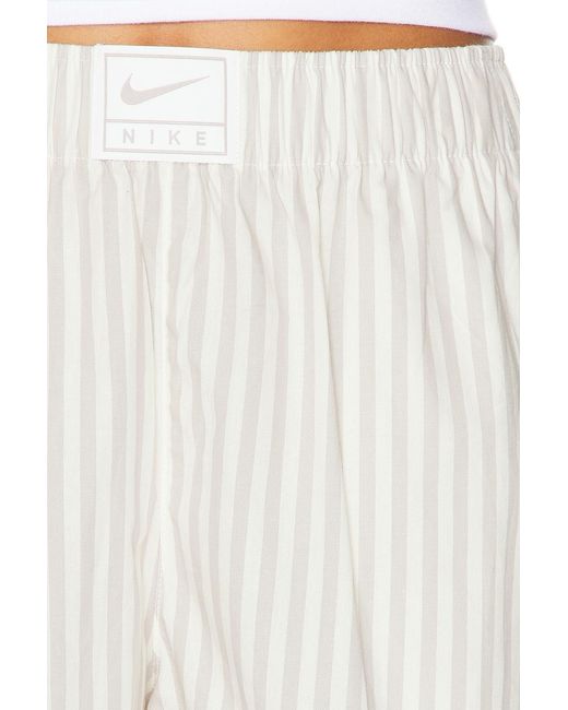 Nike White Striped Short