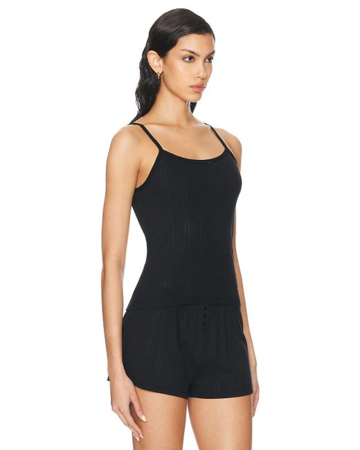 Cou Cou Intimates Black The Picot Tank Top